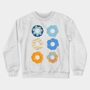 Orange and blue donuts Crewneck Sweatshirt